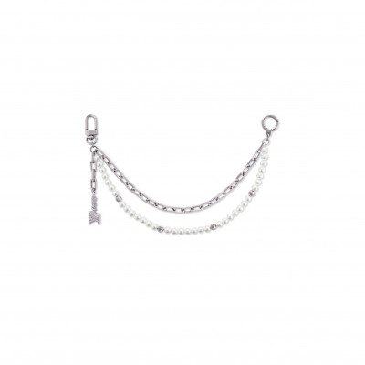 LOUIS VUITTON PEARLS CHAIN BELT AND BAG CHARM M02606